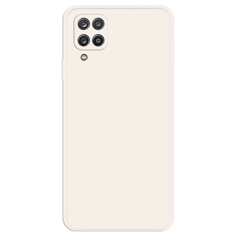 Étui de protection pour téléphone portable Samsung Galaxy A12, coque en TPU avec finition caoutchoutée et doublure en microfibre - Beige