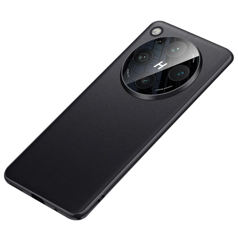 غطاء لهاتف Oppo Find X8 Pro 5G مقاوم للسقوط من جلد PU + TPU - أسود