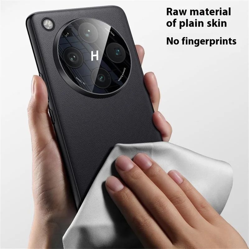 غطاء لهاتف Oppo Find X8 Pro 5G مقاوم للسقوط من جلد PU + TPU - أسود