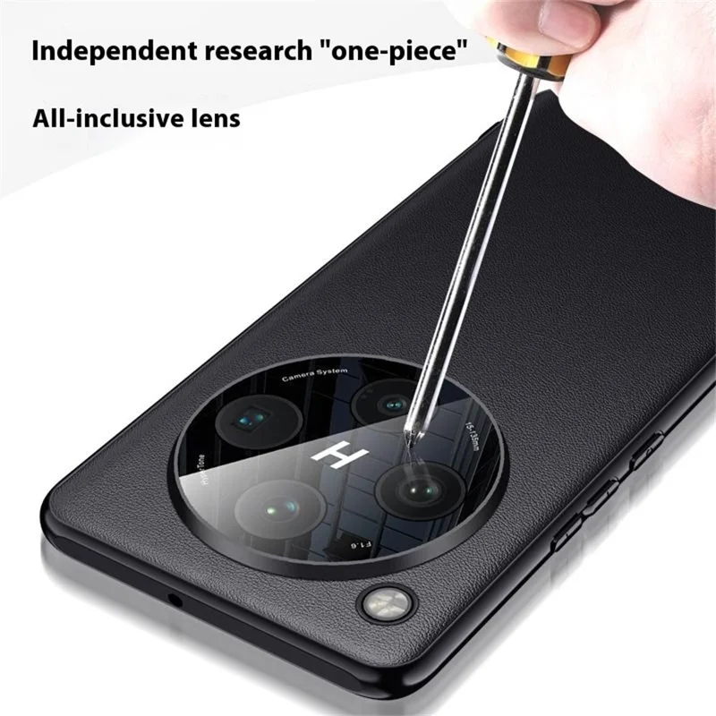 غطاء لهاتف Oppo Find X8 Pro 5G مقاوم للسقوط من جلد PU + TPU - أسود