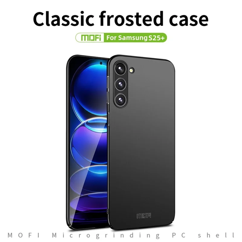 MOFI For Samsung Galaxy S25+ Phone Case Shield Matte Series Ultra Slim PC Protective Cover - Black - 2