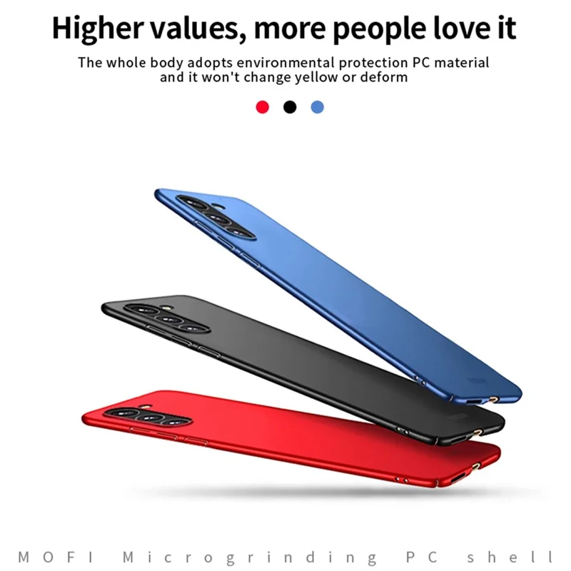 MOFI For Samsung Galaxy S25+ Phone Case Shield Matte Series Ultra Slim PC Protective Cover - Black - 3