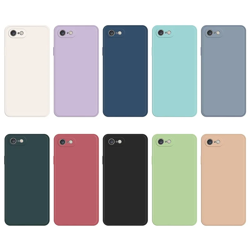 Für iPhone 7 / 8 / SE (2020) / SE (2022) stoßfeste gerade Kante Handyhülle mit Microfiber-Futter - Lila