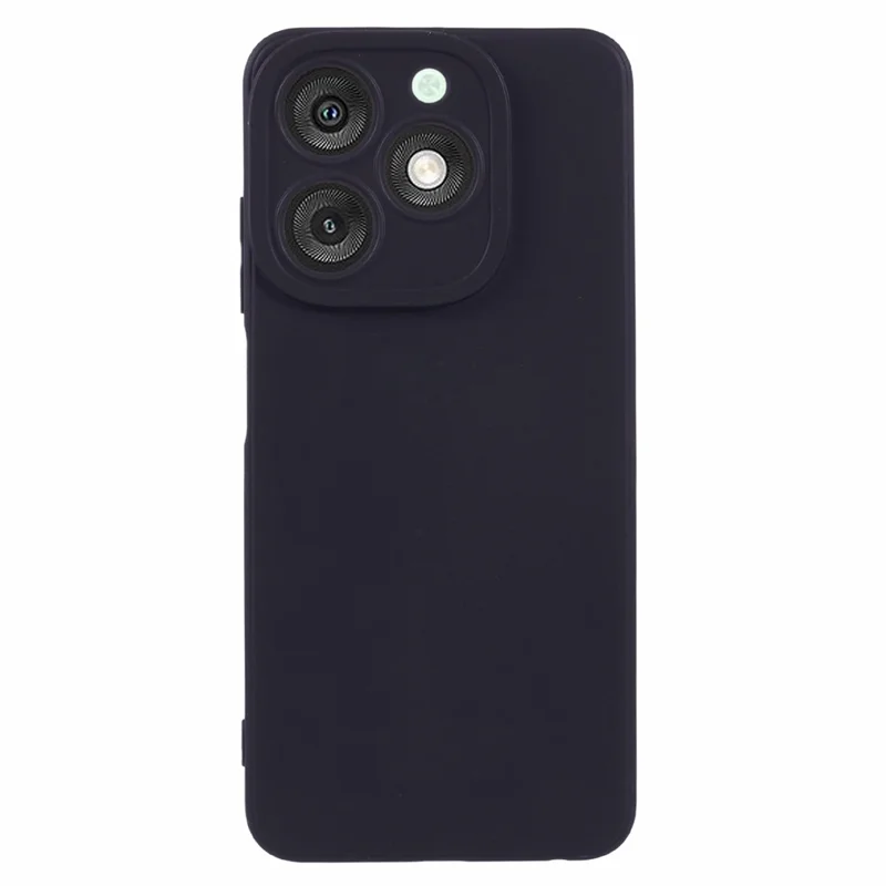 For itel A50 Case Precise Cut-Outs Straight Edge TPU Shockproof Phone Cover - Black