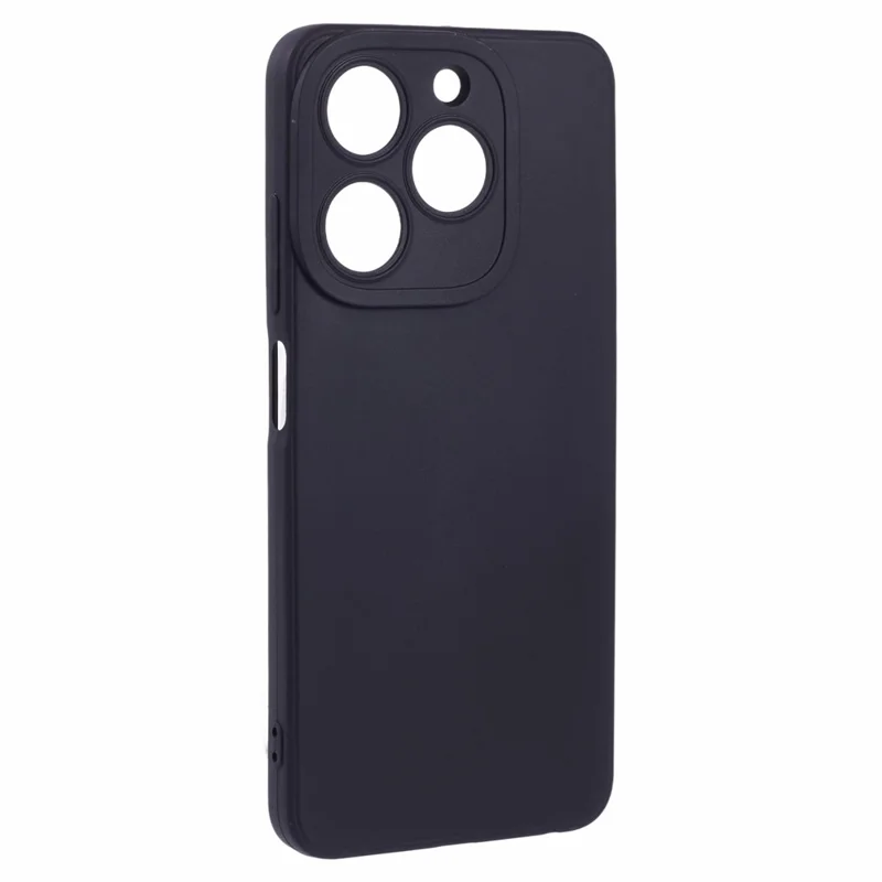 For itel A50 Case Precise Cut-Outs Straight Edge TPU Shockproof Phone Cover - Black
