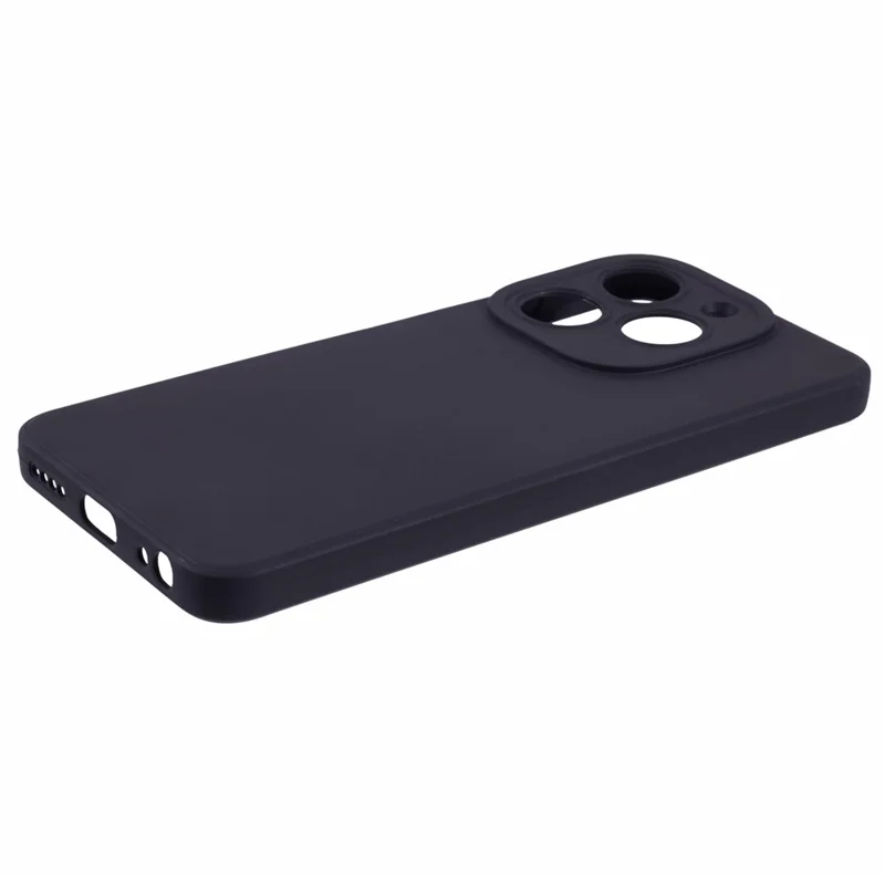 For itel A50 Case Precise Cut-Outs Straight Edge TPU Shockproof Phone Cover - Black