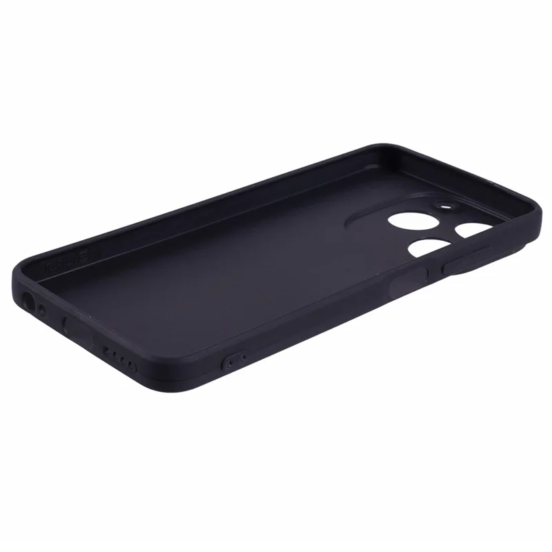 For itel A50 Case Precise Cut-Outs Straight Edge TPU Shockproof Phone Cover - Black