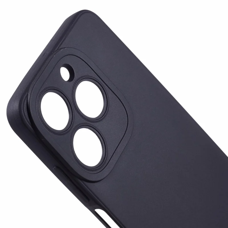 For itel A50 Case Precise Cut-Outs Straight Edge TPU Shockproof Phone Cover - Black