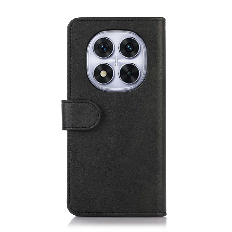 For Xiaomi Redmi Note 14 Pro 5G / Poco X7 5G Case Cowhide Texture Leather Wallet Phone Cover with Stand - Black