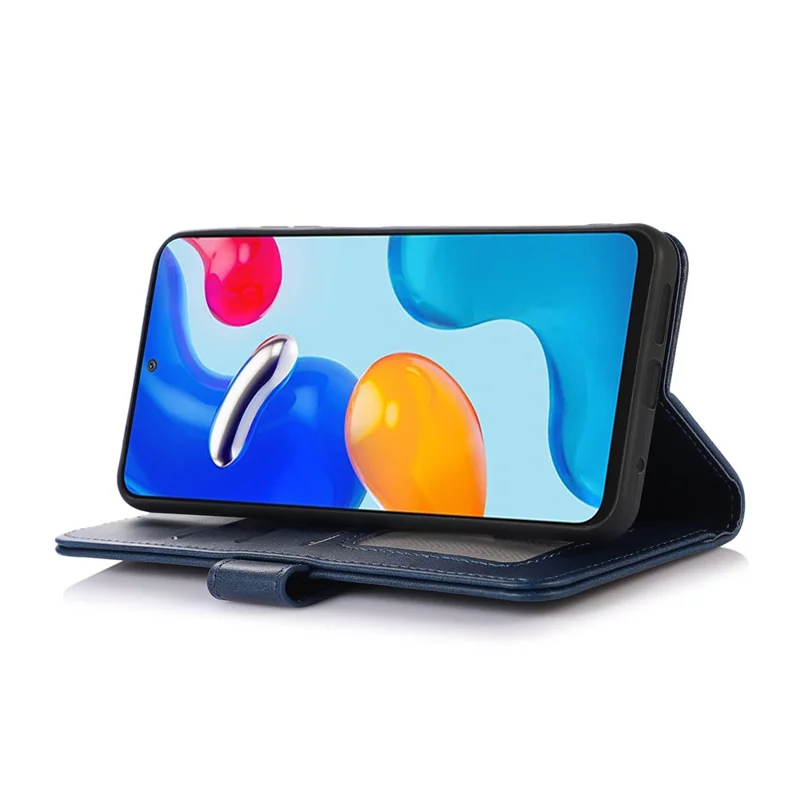 For Xiaomi Redmi Note 14 Pro 5G / Poco X7 5G Case Cowhide Texture Leather Wallet Phone Cover with Stand - Blue