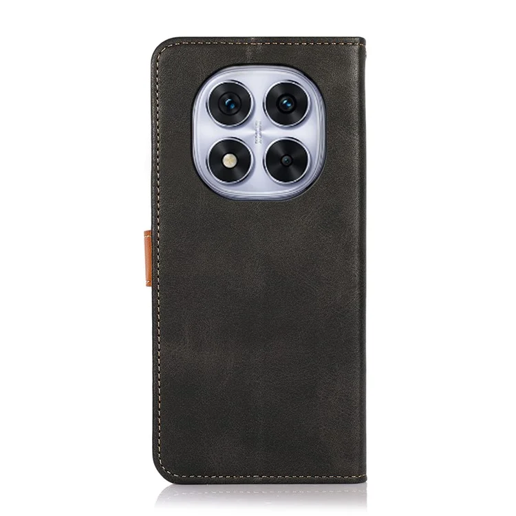 KHAZNEH For Xiaomi Redmi Note 14 Pro 5G / Poco X7 5G Wallet Phone Case Stand Leather Flip Cover - Black