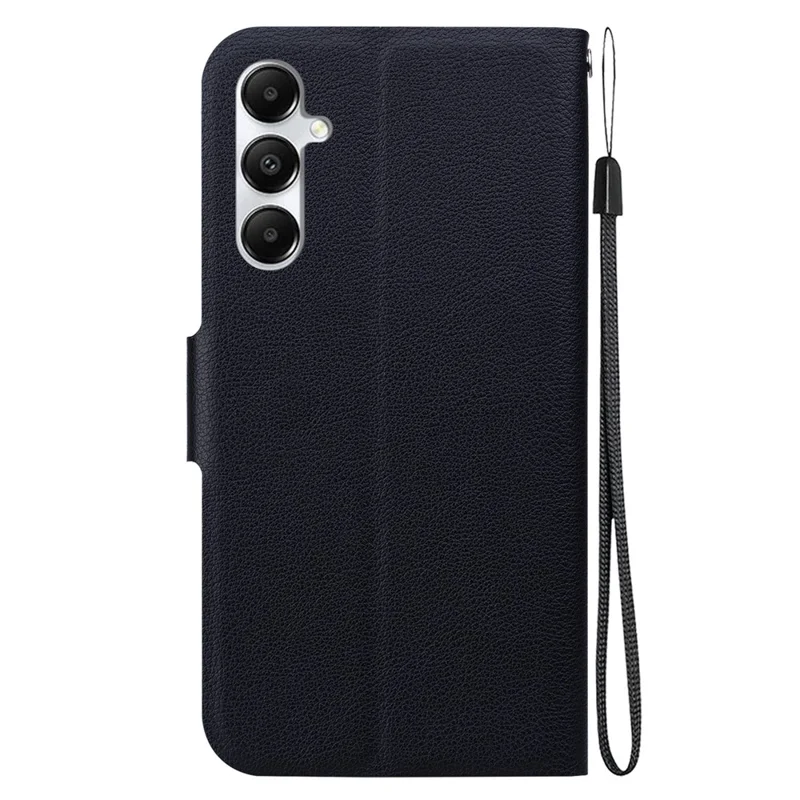 For Samsung Galaxy A05s 4G Case Ultra-Thin PU Leather + TPU Phone Cover with Card Slot - Black