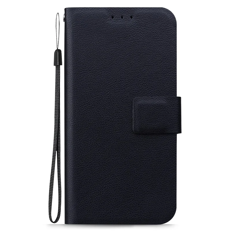 Capa para Samsung Galaxy A06 ultrafina de couro PU + capa de telefone TPU com slot para cartão - Preto