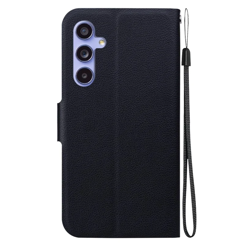For Samsung Galaxy S23 FE Case Ultra-Thin PU Leather + TPU Phone Cover with Card Slot - Black