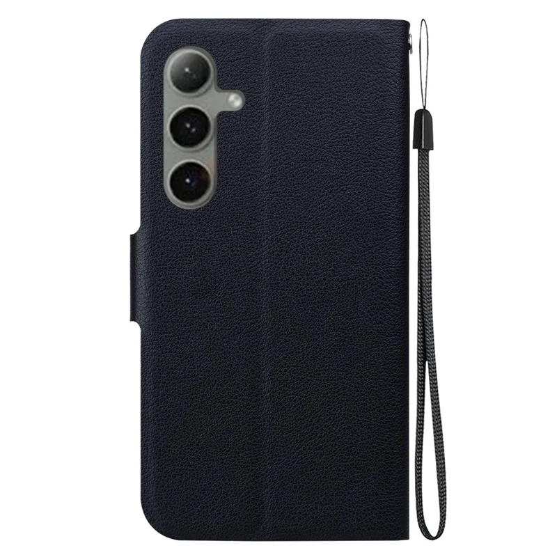 For Samsung Galaxy S24 FE Case Ultra-Thin PU Leather + TPU Phone Cover with Card Slot - Black