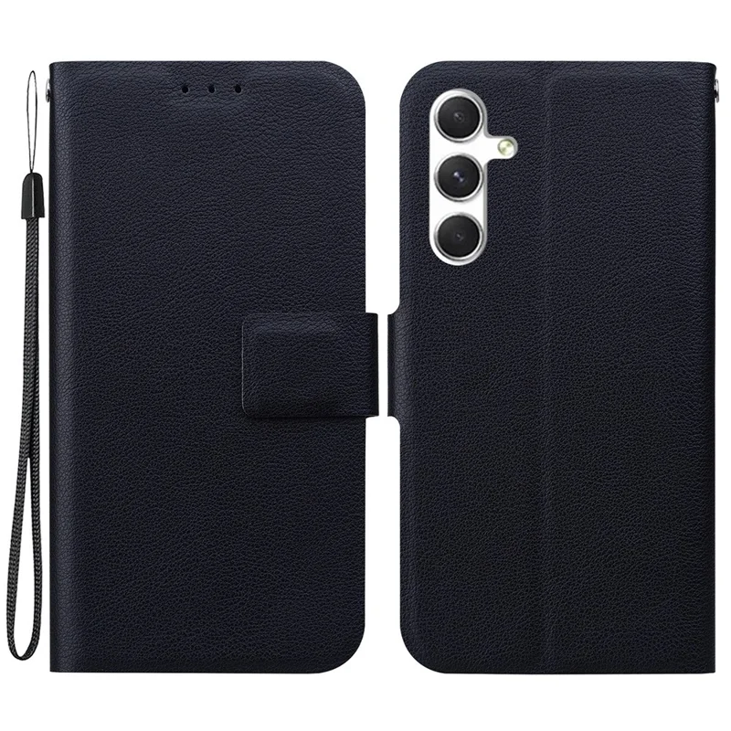 For Samsung Galaxy S24 Case Ultra-Thin PU Leather + TPU Phone Cover with Card Slot - Black