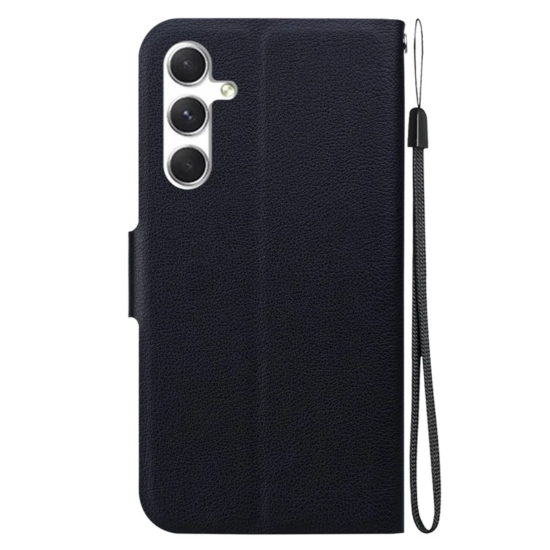 For Samsung Galaxy S24 Case Ultra-Thin PU Leather + TPU Phone Cover with Card Slot - Black