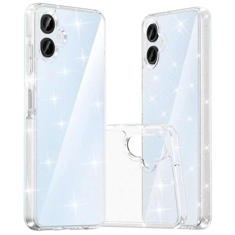 For Samsung Galaxy A06 4G Case PC + TPU Transparent Glitter Phone Cover