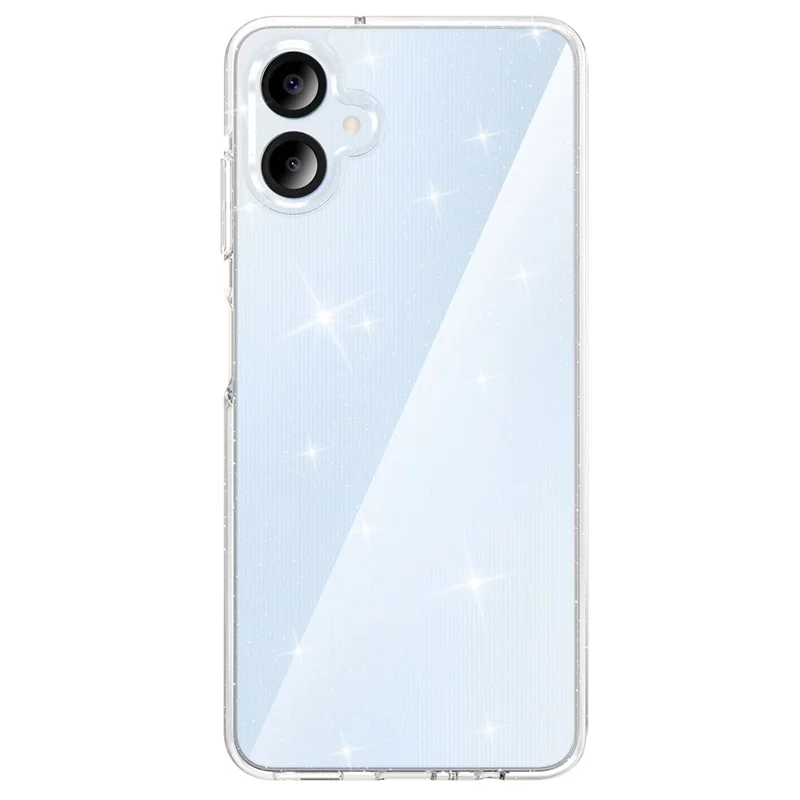 For Samsung Galaxy A06 4G Case PC + TPU Transparent Glitter Phone Cover
