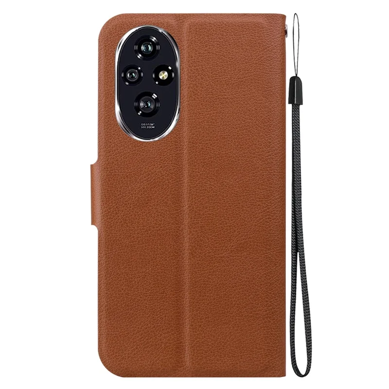 For Honor 200 5G Case Ultra-Thin PU Leather + TPU Phone Cover with Card Slot - Brown