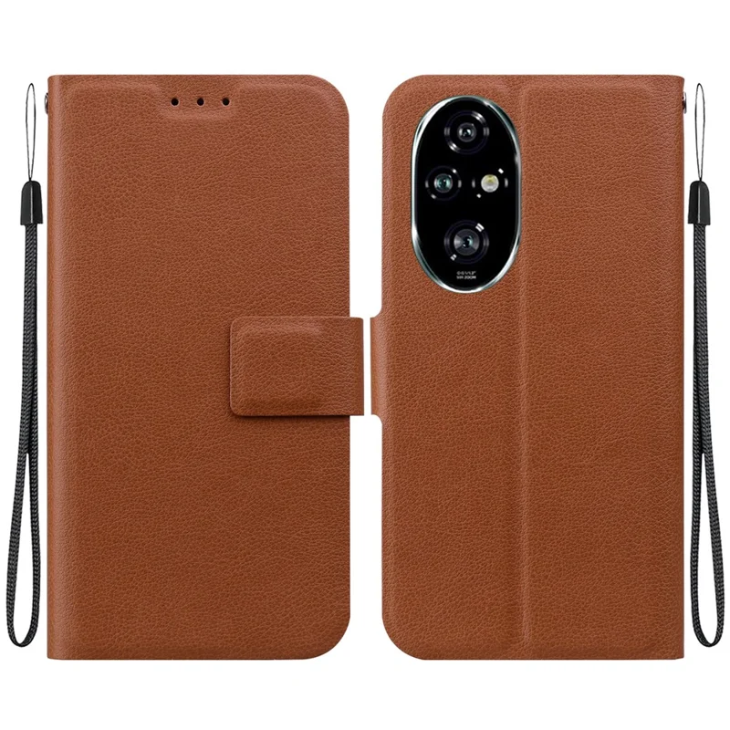 For Honor 200 Pro 5G Case Ultra-Thin PU Leather + TPU Phone Cover with Card Slot - Brown