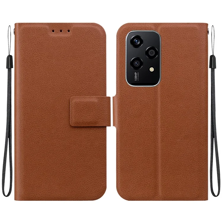 For Honor 200 Lite Case Ultra-Thin PU Leather + TPU Phone Cover with Card Slot - Brown