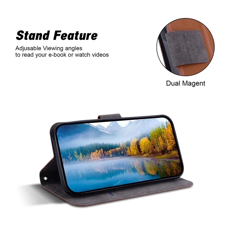 For Honor 200 Lite Case Ultra-Thin PU Leather + TPU Phone Cover with Card Slot - Brown