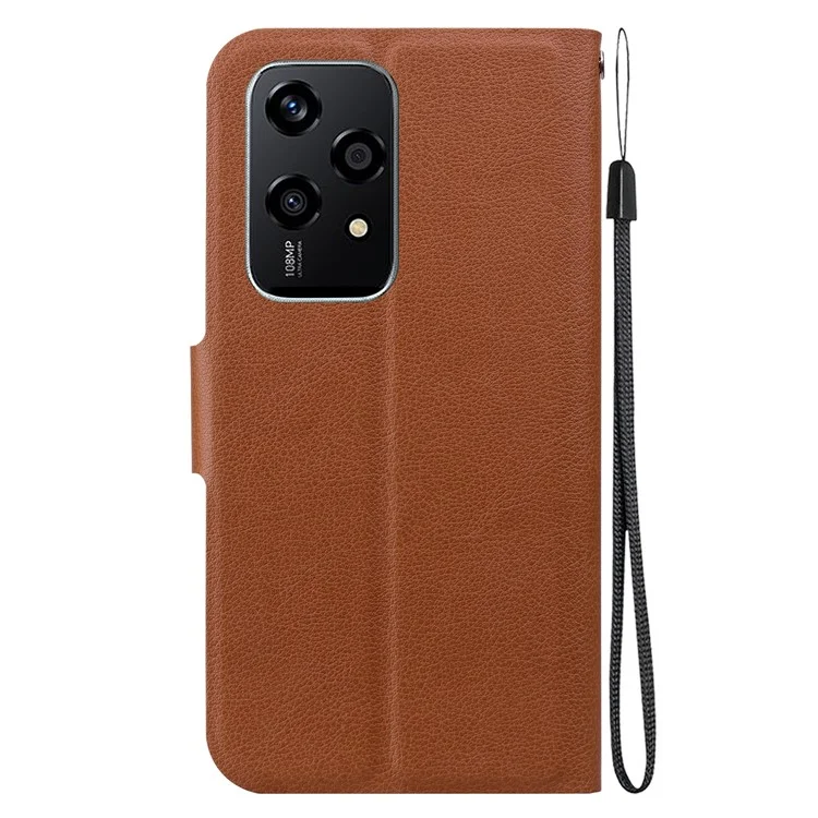 For Honor 200 Lite Case Ultra-Thin PU Leather + TPU Phone Cover with Card Slot - Brown