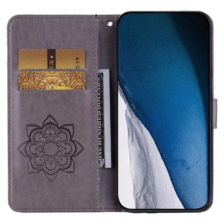 For Samsung Galaxy A06 Wallet Case Owl Flower Imprinted Rhinestone Leather Cover - Grey

Für Samsung Galaxy A06 Brieftasche Hülle Eule Blume Eingeprägt Strass Leder Abdeckung - Grau