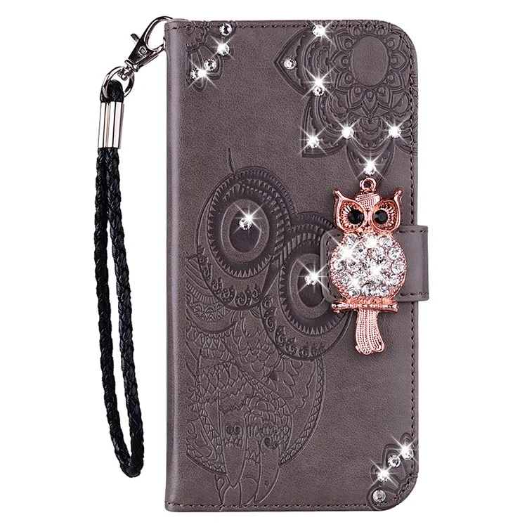 For Samsung Galaxy A06 Wallet Case Owl Flower Imprinted Rhinestone Leather Cover - Grey

Für Samsung Galaxy A06 Brieftasche Hülle Eule Blume Eingeprägt Strass Leder Abdeckung - Grau