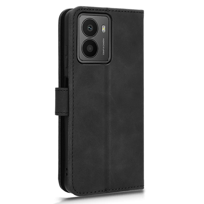 For HMD Fusion 5G Leather Case Skin-Feel Anti-Drop Wallet Flip Phone Cover - Black