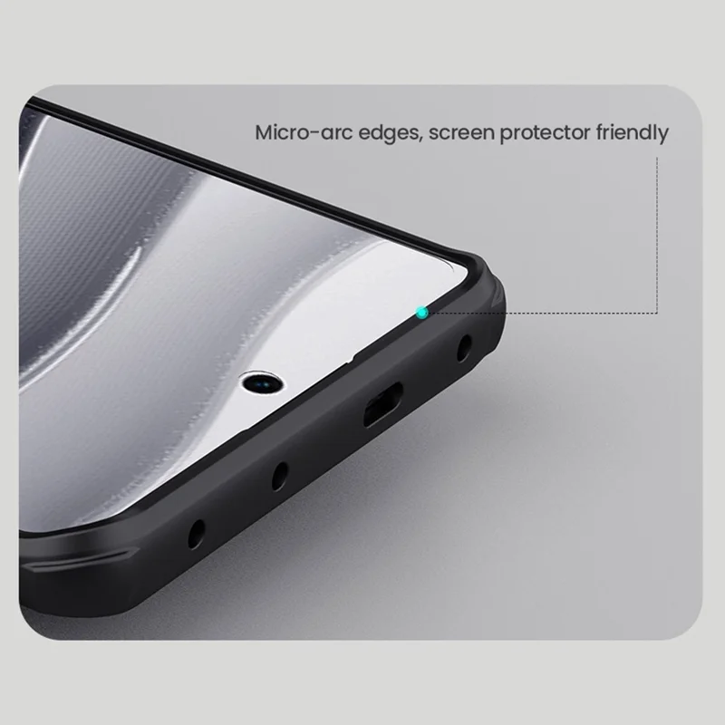 NILLKIN Frosted Shield Pro For Xiaomi Redmi Note 14 Pro+ 5G Case Matte PC+TPU Phone Cover - Black