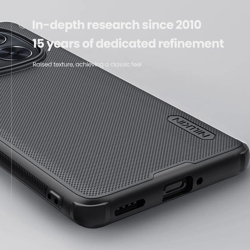 NILLKIN Frosted Shield Pro For Xiaomi Redmi Note 14 Pro+ 5G Case Matte PC+TPU Phone Cover - Black
