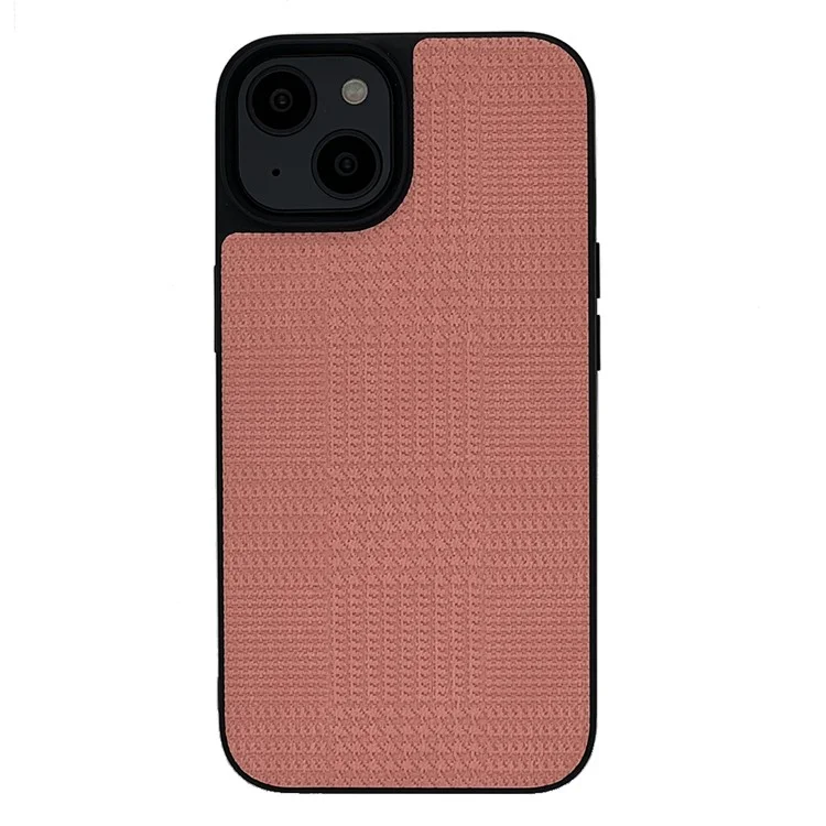 VILI TH Series Anti-Scratch Phone Case for iPhone 14 Plus Shockproof Case Protective PU Leather Coated TPU Phone Cover - Pink