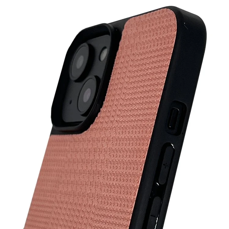 VILI TH Series Anti-Scratch Phone Case for iPhone 14 Plus Shockproof Case Protective PU Leather Coated TPU Phone Cover - Pink