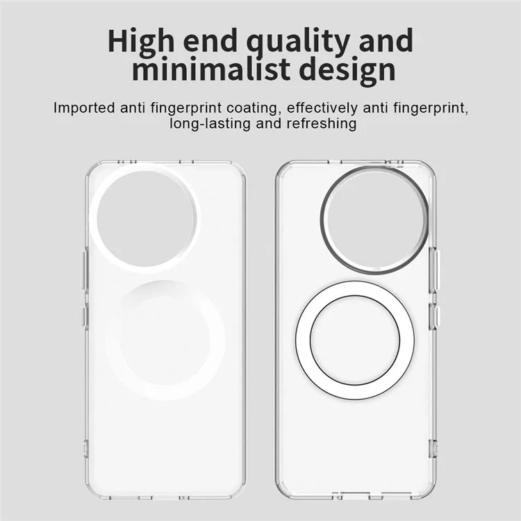 Funda compatible con Xiaomi 14 Civi 5G / Civi 4 Pro 5G con MagSafe, de PC+TPU+PET, anti-caídas - Blanca