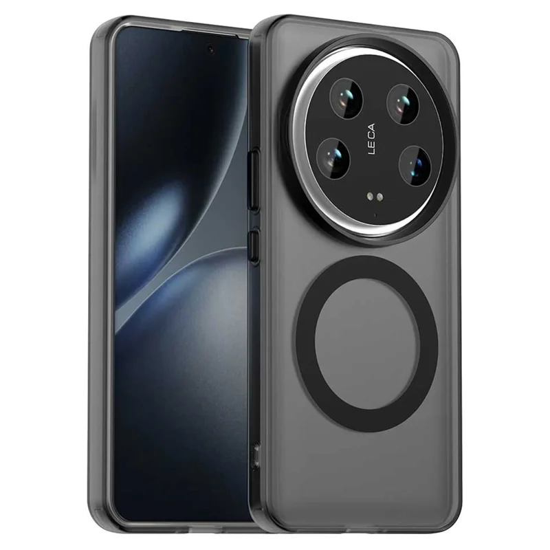 For Xiaomi 14 Ultra Magnetic Case PC+TPU+PET Anti-Drop Phone Cover - Black