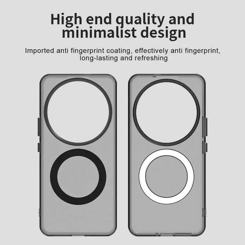 For Xiaomi 14 Ultra Magnetic Case PC+TPU+PET Anti-Drop Phone Cover - Black