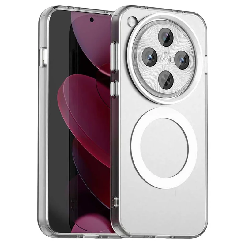 For Oppo Find X8 5G Magnetic Case PC+TPU+PET Anti-Drop Phone Cover - White