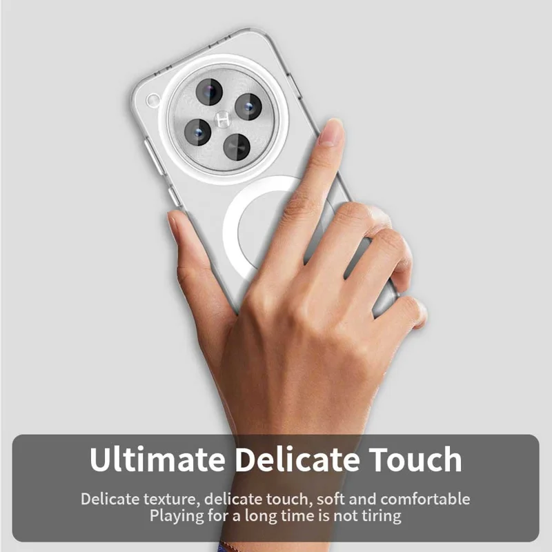 For Oppo Find X8 5G Magnetic Case PC+TPU+PET Anti-Drop Phone Cover - White