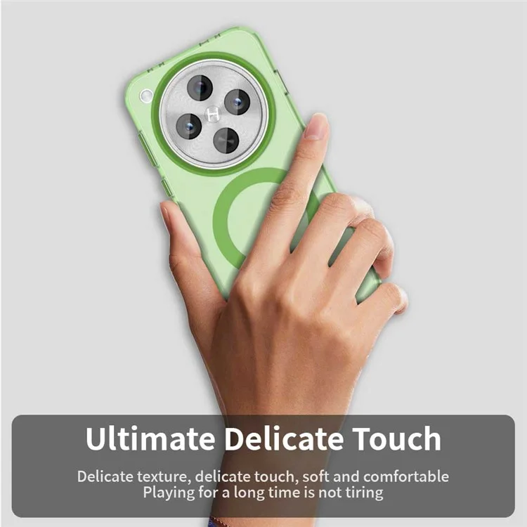 For Oppo Find X8 5G Case Compatible with MagSafe PC+TPU+PET Anti-Drop Phone Cover - Green