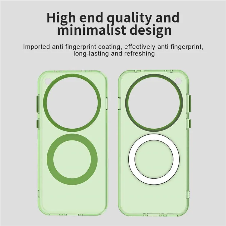 For Oppo Find X8 5G Case Compatible with MagSafe PC+TPU+PET Anti-Drop Phone Cover - Green