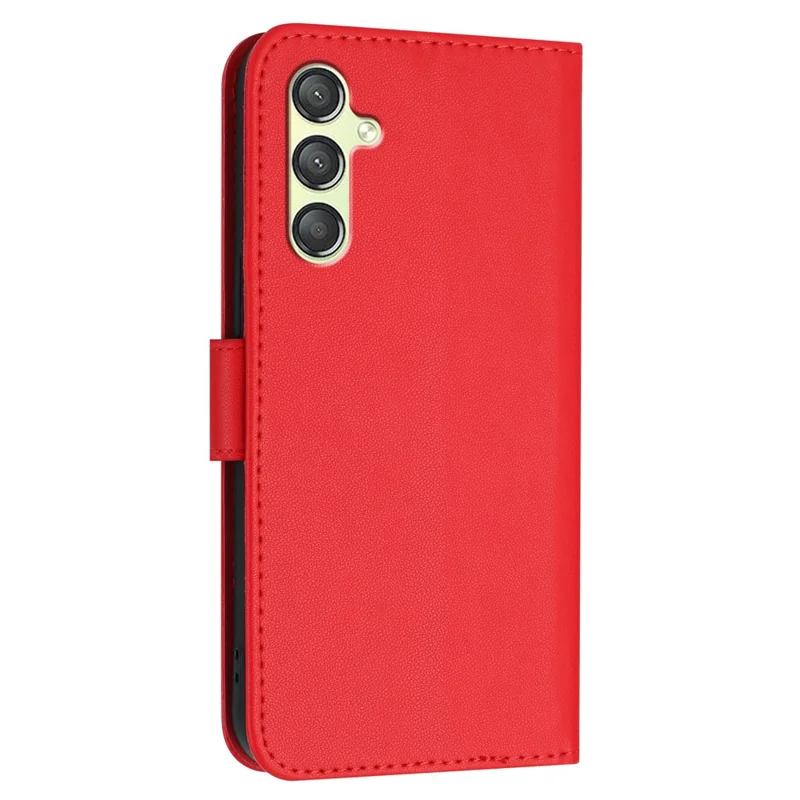 Custodia YX0090 per Samsung Galaxy A34 5G, cover in pelle con stampa a triangolo e cordino - Rosso