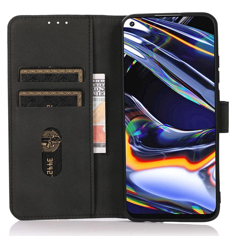 KHAZNEH Custodia a portafoglio in pelle PU per Xiaomi Redmi Note 14 4G - Nero