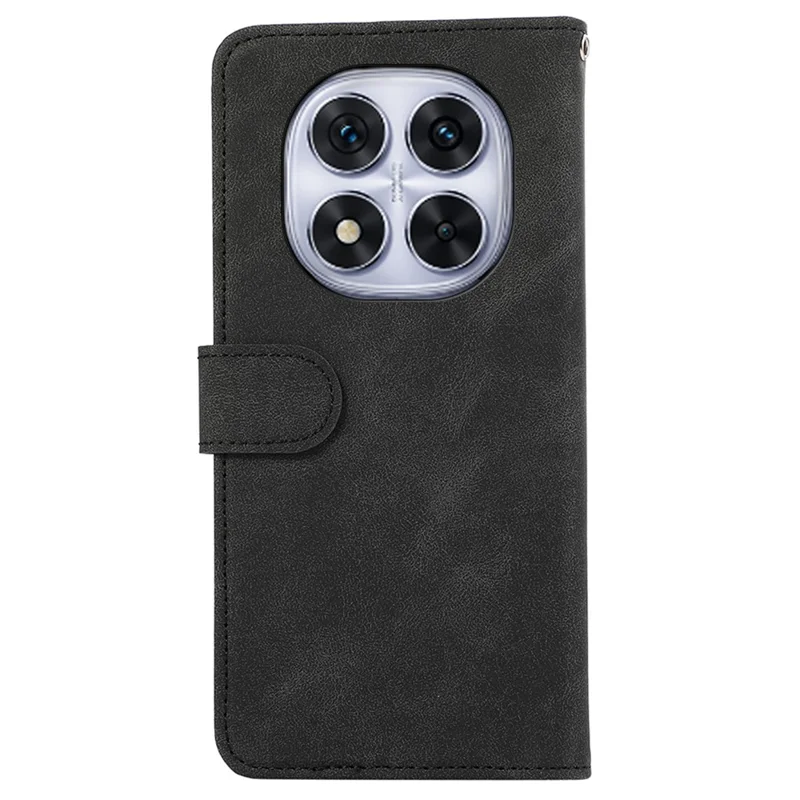 ABEEL For Xiaomi Redmi Note 14 Pro 4G Case Color Splicing Leather RFID Blocking Phone Cover - Black