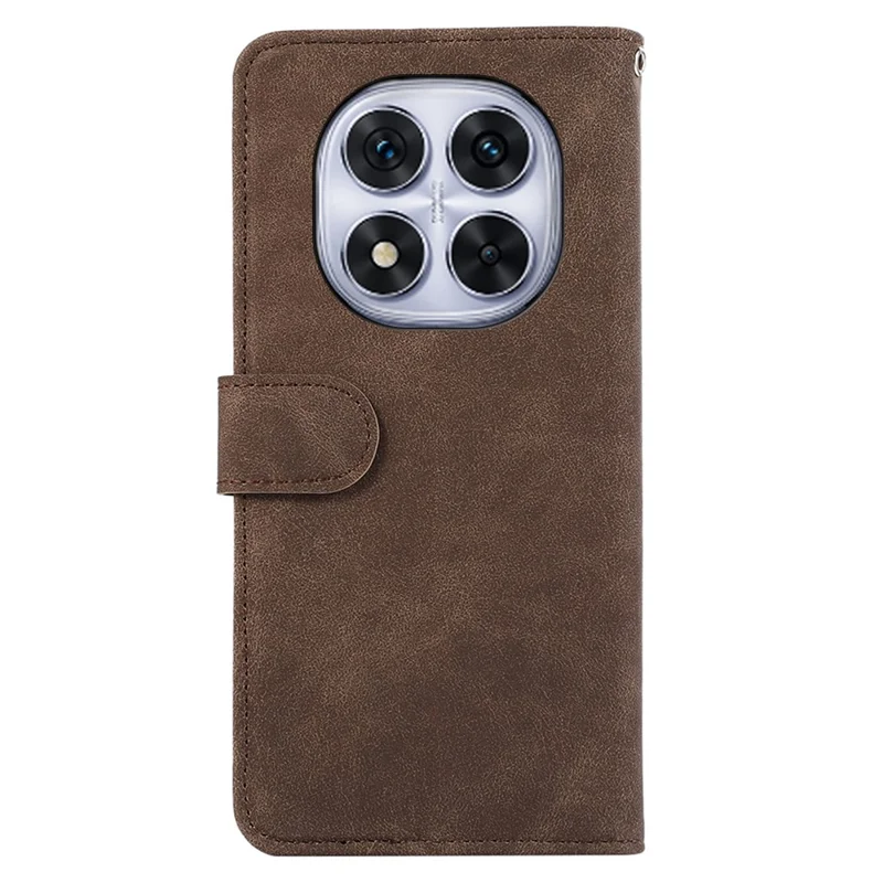 ABEEL For Xiaomi Redmi Note 14 Pro 4G Case Color Splicing Leather RFID Blocking Phone Cover - Brown