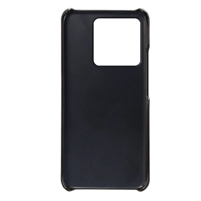 Per Xiaomi 14T Case Dual Card Slots PU Leather + Hard PC Phone Cover - Black