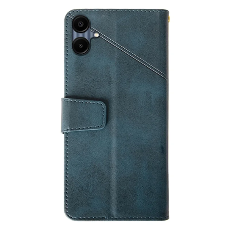 IDEWEI For Samsung Galaxy A06 4G Case Leather Wallet Phone Cover Stand Calf Texture - Blue