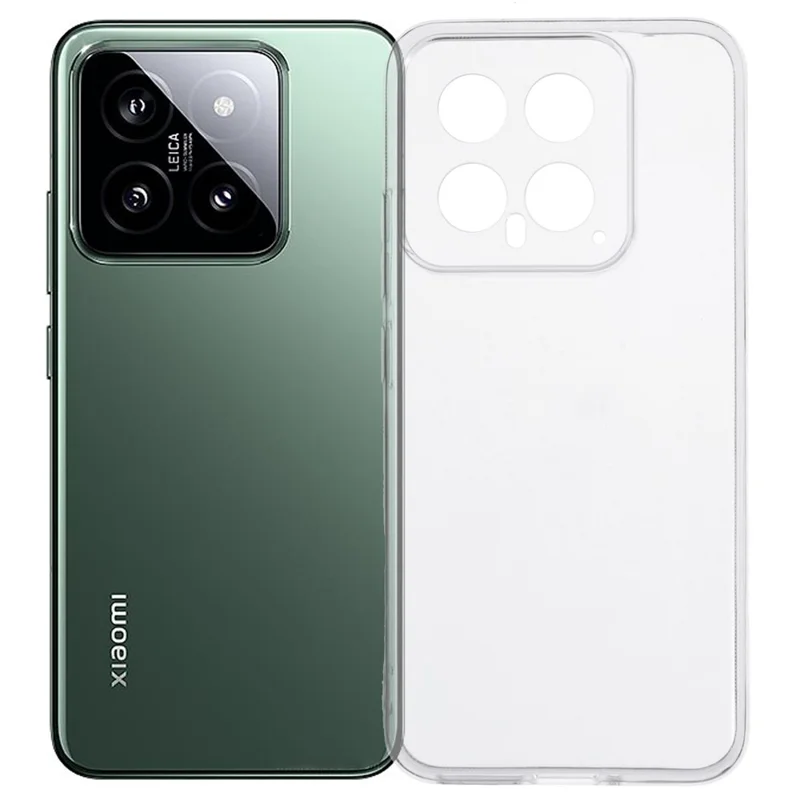 For Xiaomi 14 Case Watermark-Free 2.0mm Clear Phone TPU Cover