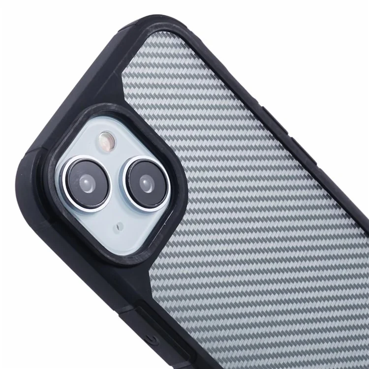 For iPhone 15 Case Carbon Fiber Texture TPU+PC Anti-Drop Phone Cover